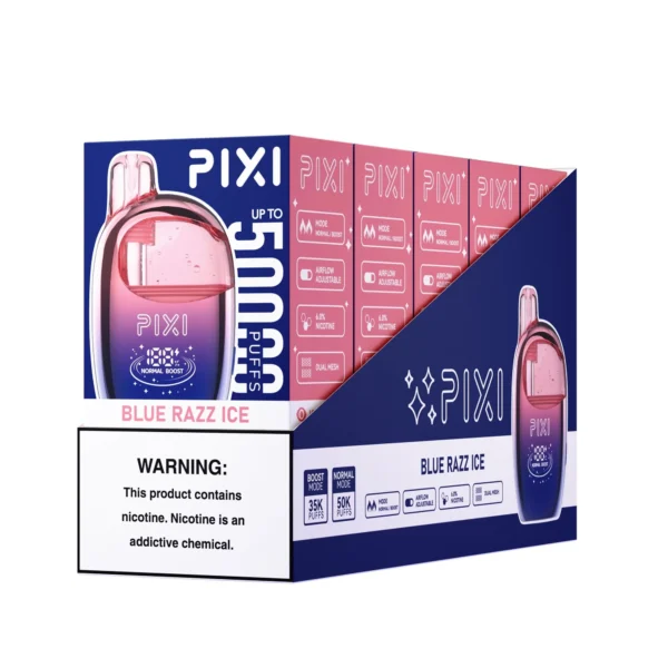 blue razz ice Pixi 50K Puffs 6% Nicotine