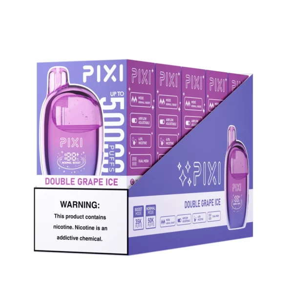 double grape ice Pixi 50K Puffs 6% Nicotine
