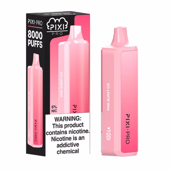 pink burst ice Pixi Pro Disposable 8000 Puffs 14mL 60mg