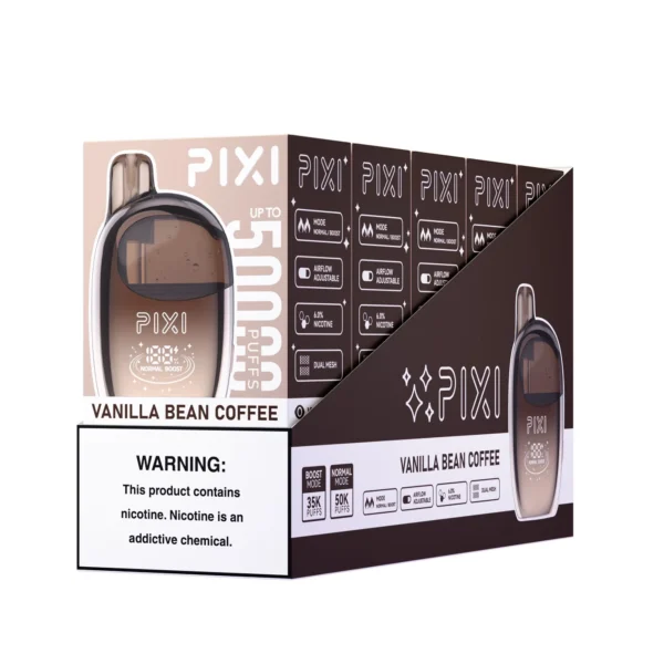 vanilla bean coffee Pixi 50K Puffs 6% Nicotine