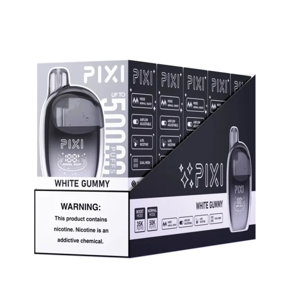 white gummy Pixi 50K Puffs 6% Nicotine